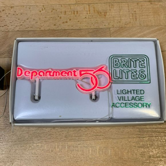 Dept 56 Brite Lites Red Department 56 Animated Sign Village Accessory - 1997 - Picture 3 of 5